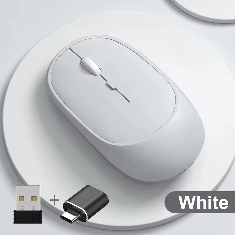 Wireless Mouse Bluetooth-compatible 2.4G Silent Mice Adjustable DPI Ergonomic Design USB Rechargeable Gaming Office Mouse