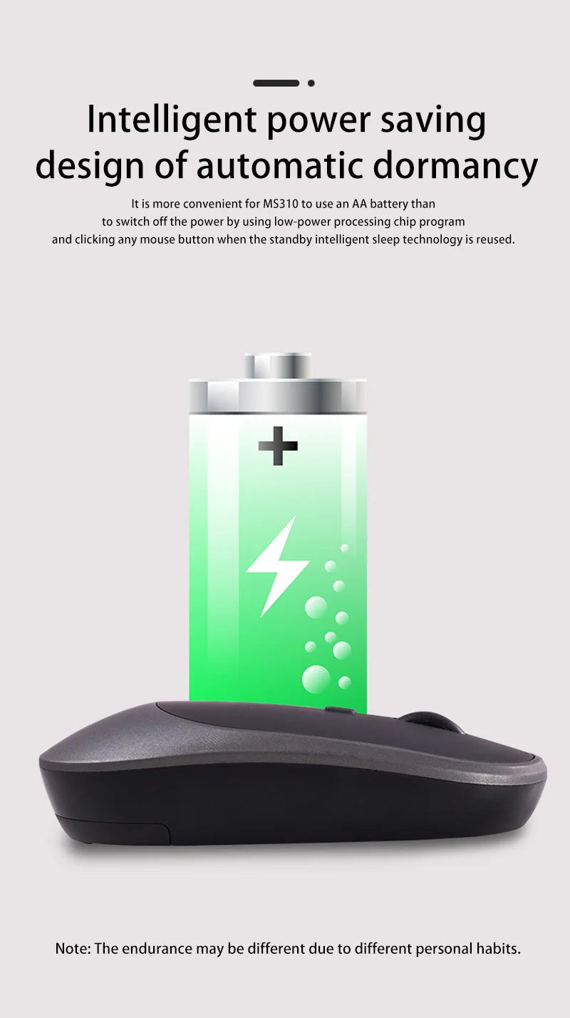 Wireless Mouse Bluetooth-compatible 2.4G Silent Mice Adjustable DPI Ergonomic Design USB Rechargeable Gaming Office Mouse